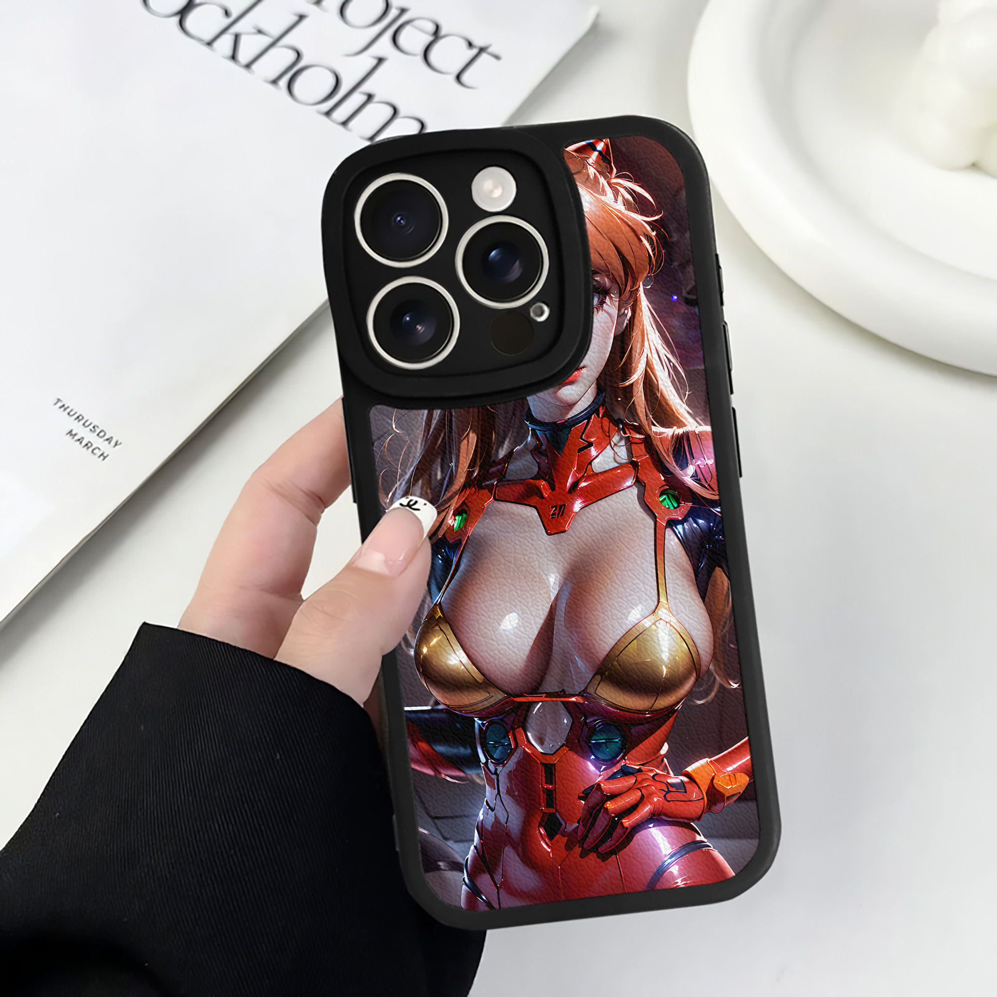 （画像用） EVA 新世紀エヴァンゲリオン 【iPhone 16シリーズ対応】シリコンスマホケース（レザー調） 材質：シリコン